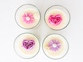 Vela vaso grande/ Rosa corazón rosa