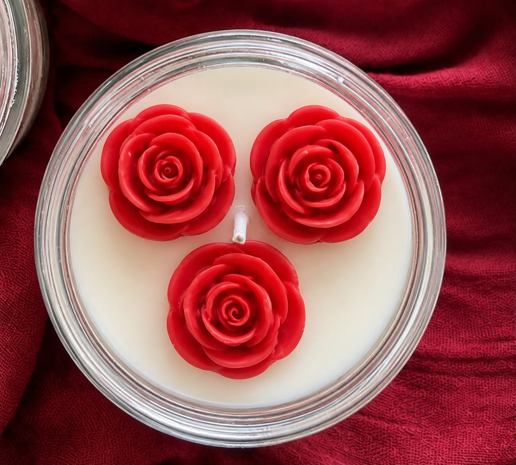 Vela sencilla / Rosas Roja